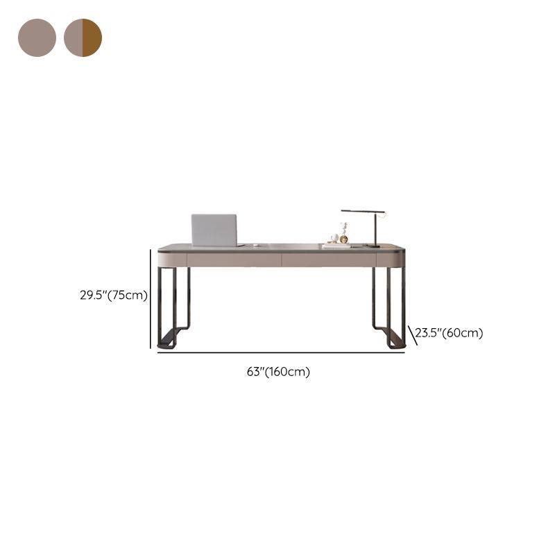 Moderne 2 Schubladen Büro-Schreibtisch Stein 29,53 Zoll großer Schreibtisch
