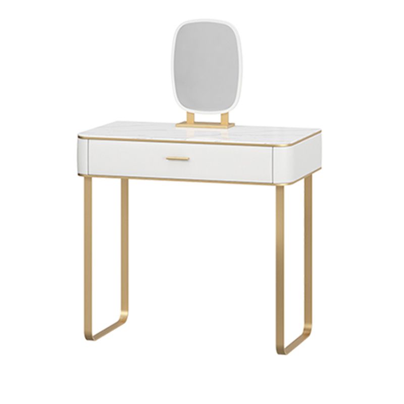 Luxurious Vanity Set 1 Storage Drawer with Mirror & Padded Stool