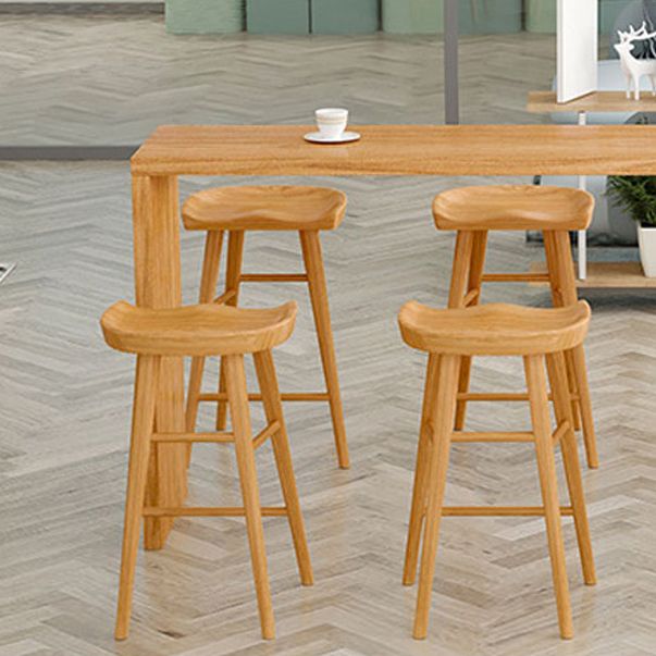 Light Brown Industrial Style Bar Table Solid Wood Indoor Casual Bar Table Clearhalo 'Bar Furniture' 'Bar Tables' 'bar_tables' 'furn' 'furn_bar_tables' 'Furniture' 'furniture_bar_tables' 'Kitchen & Dining Furniture' 1200x1200_dd0db9de-99f9-4fe1-9d0d-fef831f69caf