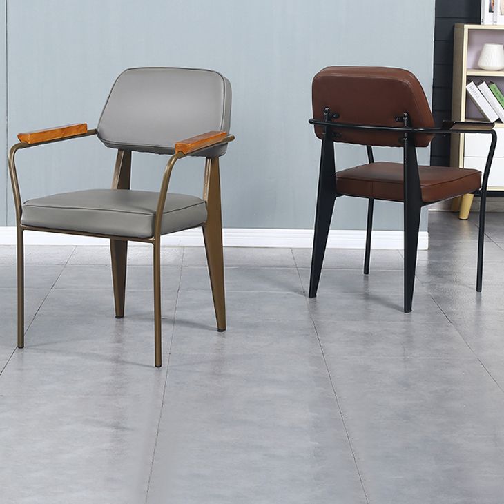 Chaise de bras industriel en métal ouvrir la salle de cuisine de salle à manger