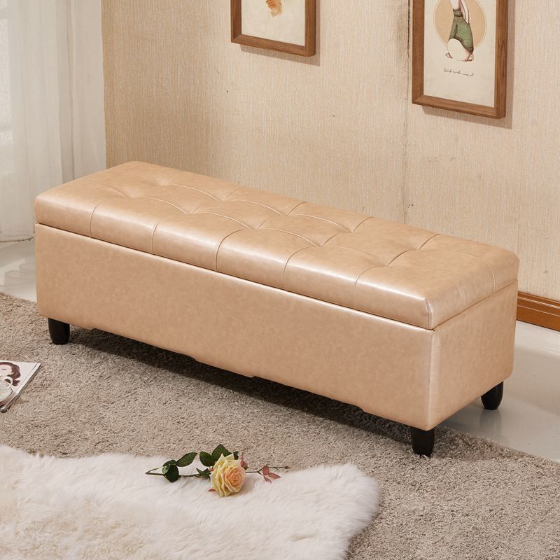15.7"W Mid-Century Modern Bench Cushioned Tufted Seating Bench Clearhalo 'Benches' 'Chairs & Seating' 'furn' 'furn_benches' 'Furniture' 'Living Room Furniture' 1200x1200_dd0e58b3-6117-4364-8ded-7dcd981c6d75