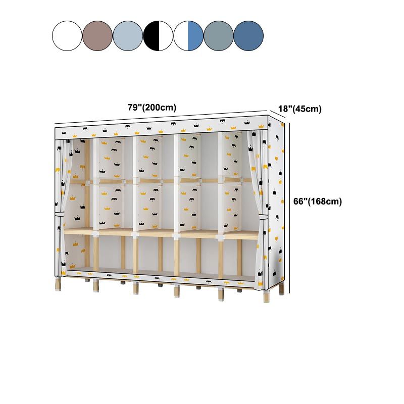 Guardaroba in stile contemporaneo in legno solido armadio a 1 porte per la casa