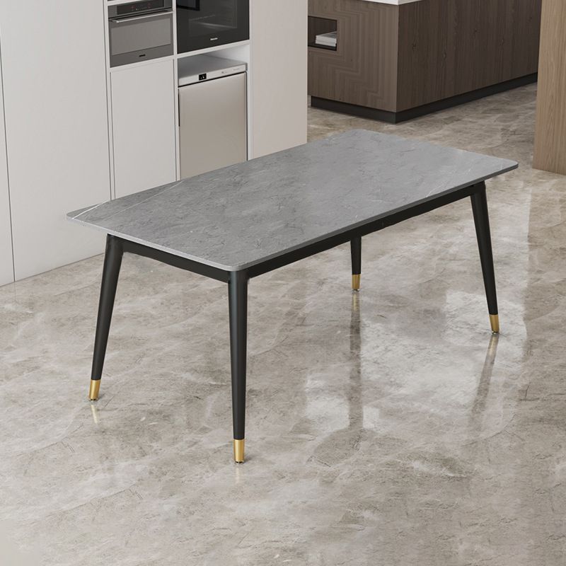 Stone Modern Rectangle Dining Table Matte Finish 4 Legs Table for Home Clearhalo ' dining_table' 'Dining Tables & Seating' 'Dining Tables' 'furn' 'furn_dining_table' 'Furniture' 'furniture_dining_table' 'Kitchen & Dining Furniture' 'kitchen&dining_furn' 'kitchen' 'kitchen_dining_table' 1200x1200_dd0f9c5c-9d44-4fe8-ab4d-b3edc9c18eab