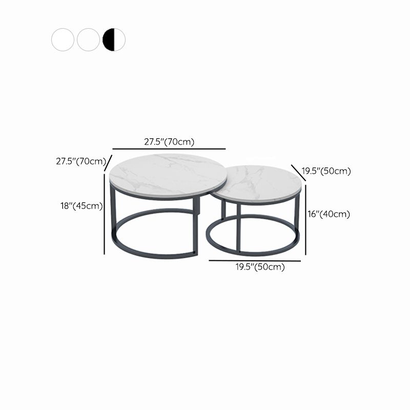 Frame Cocktail Table Slate Top Coffee or End Table with Storage Drawers