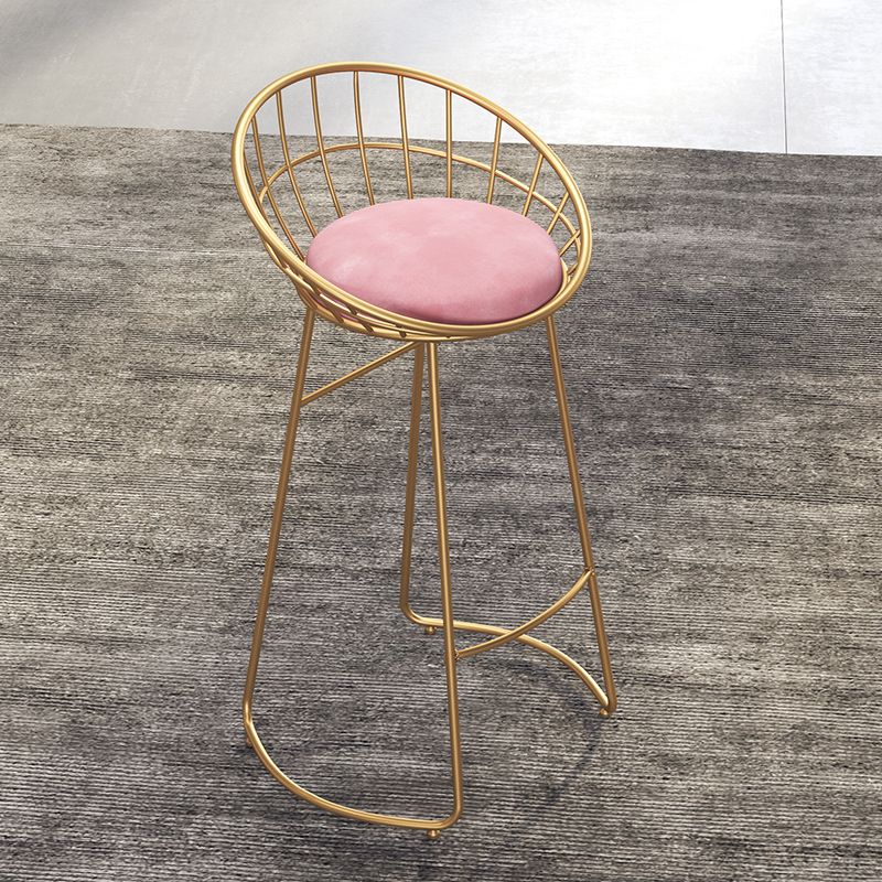 Silla de barra sin brazo de barra sin brazo de metal moderno con patas de metal