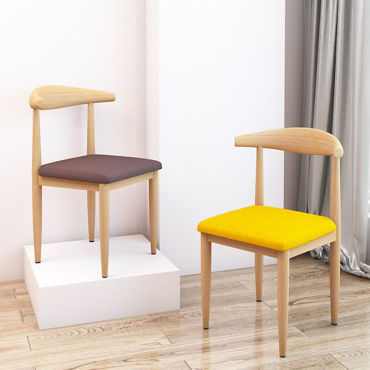 Scandinavian Style Metal Dining Chairs Dining Room Open Back Armless Dining Side Chair Clearhalo ' kitchen&dining_furn' 'Dining Chairs' 'Dining Tables & Seating' 'dining_chair' 'furn' 'furn_dining_chair' 'Furniture' 'furniture_dining_chair' 'Kitchen & Dining Furniture' 'kitchen' 1200x1200_dd16a518-0652-420c-8bdd-7c5591714a00