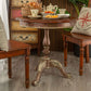 Mesa de cóctel envejecida de estilo francés, mesa de centro de madera para el hogar