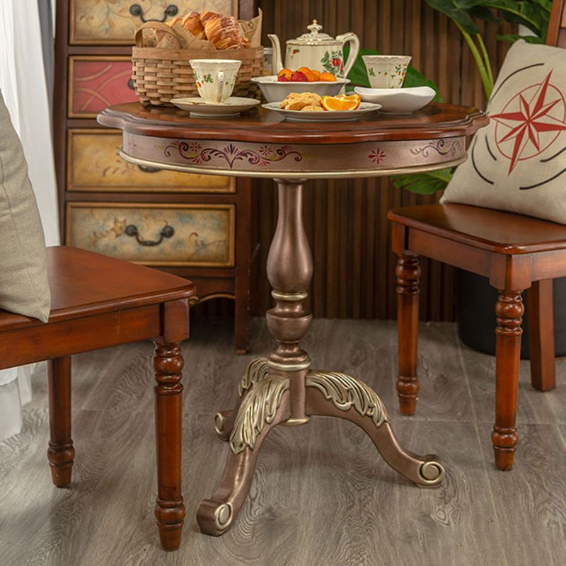 Mesa de cóctel envejecida de estilo francés, mesa de centro de madera para el hogar