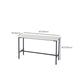 Industrial Bar Height Table White Faux Marble Top Bistro Pub Table for Patio Use Clearhalo 'Bar Furniture' 'Bar Tables' 'bar_tables' 'furn' 'furn_bar_tables' 'Furniture' 'Kitchen & Dining Furniture' 1200x1200_dd187f89-fbaf-4107-bc74-1b90482de3b3