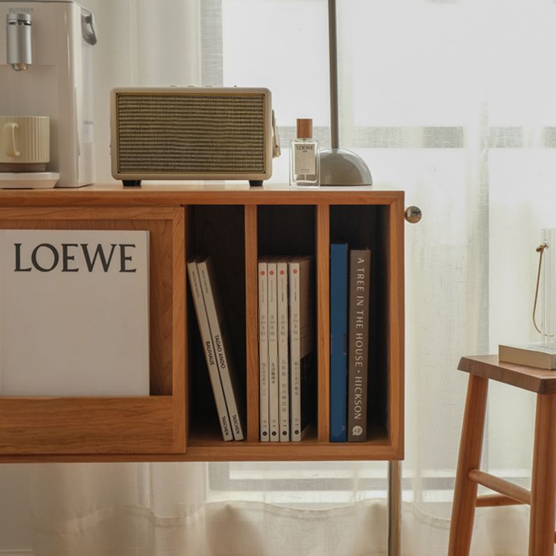 Modern Style Solid Wood Bookshelf Closed Back Bookcase with Doors Clearhalo 'Bookcases' 'furn' 'furn_bookcases' 'Furniture' 'Office Furniture' 1200x1200_dd199609-324e-452e-ace6-d6e3c269039e