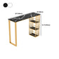 1/4 stuks luxueuze rechthoek pubtafel set marmeren aanrechttafel ingesteld met hoge ontlasting