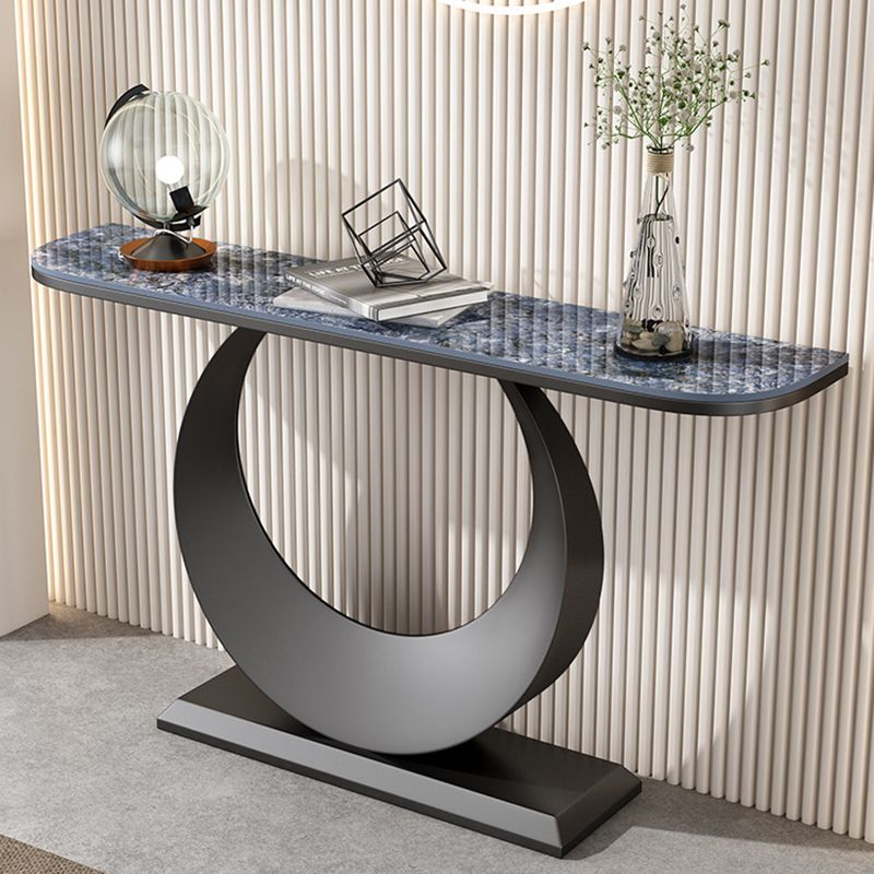 Table de la console abstraite en marbre glamour / métal.