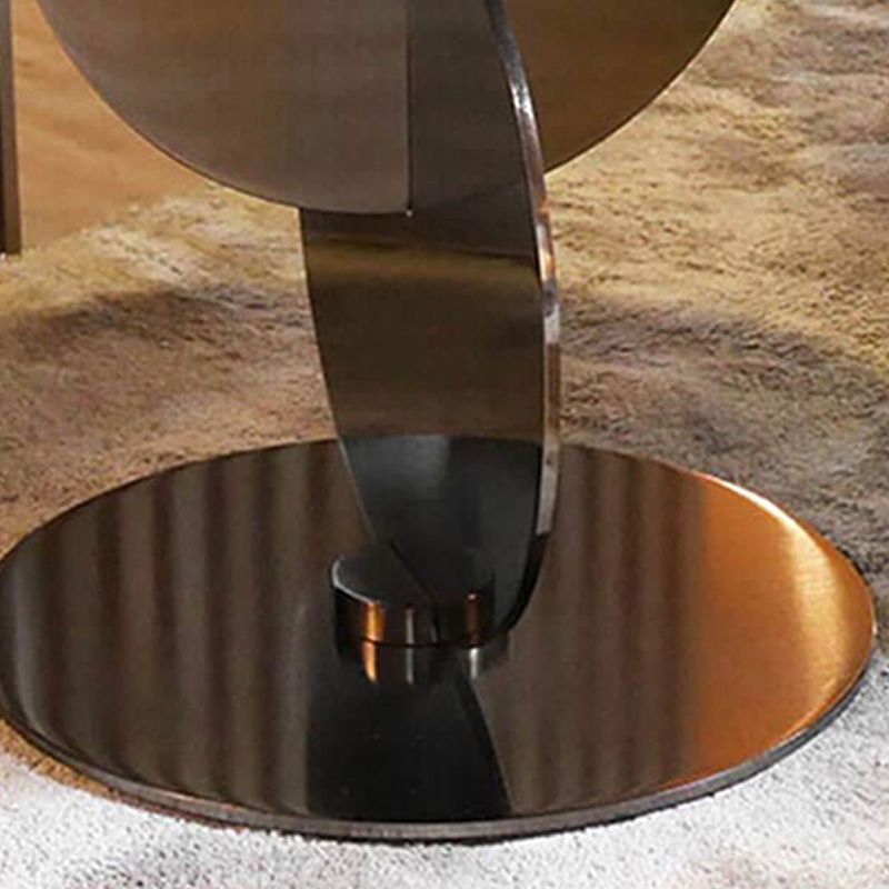 Mesa de metal circular de diseño de pedestal de estilo moderno medieval