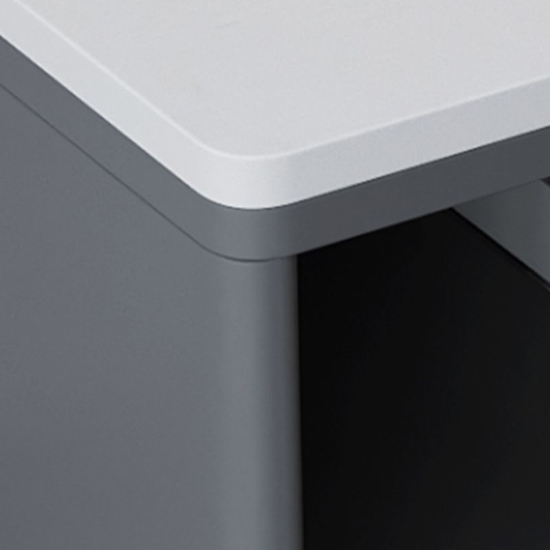 4 Legs Glam Side Table Stone Top Side Table with Shelf and Drawer Clearhalo 'Coffee & Accent Tables' 'End & Side Tables' 'end_side_tables' 'furn' 'furn_end_side_tables' 'Furniture' 'Living Room Furniture' 1200x1200_dd201262-2528-47bb-ba19-f7d0f1f3f292