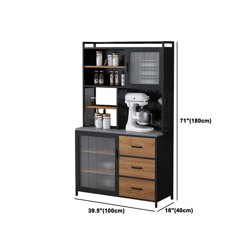 Aparador de estilo moderno con cajones de madera y almacenamiento para comedor de cocina