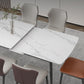 Modern Rectangle Stone Dining Table Set 1/4/5/7 Pieces Dining Set for Home Use Clearhalo 'Dining Room Sets' 'Dining Tables & Seating' 'dining_room_set' 'furn' 'furn_dining_room_set' 'Furniture' 'furniture_dining_room_set' 'Kitchen & Dining Furniture' 1200x1200_dd21bb09-52ee-455c-b268-33cc67737030
