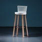 Modern Wooden Bar Stool 38" Height Backrest Armless Counter Stool with Plastic Cushion Clearhalo 'Bar Furniture' 'Bar Stools' 'bar_stools' 'furn' 'furn_bar_stools' 'Furniture' 'Kitchen & Dining Furniture' 1200x1200_dd232369-79b9-4fa3-92b9-947a1b71ae60