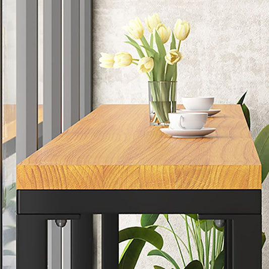 Industrie -Tisch und Stuhlset 1/4/7 PCs Massivholzstangenstab mit Eisenbasishocker