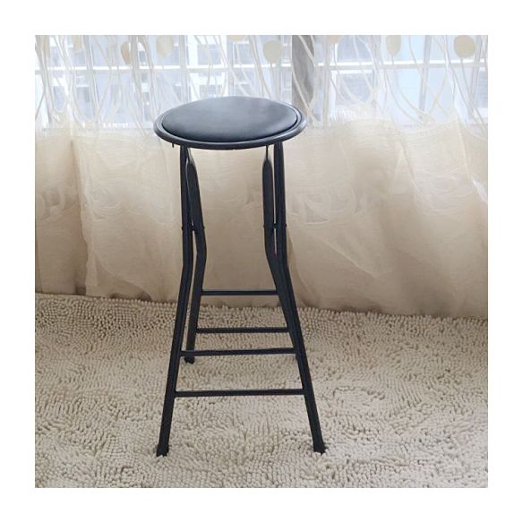 Modern Armless Foldable Counter Stool Steel Cashier Bar Stool with Pedal Clearhalo 'Bar Furniture' 'Bar Stools' 'bar_stools' 'furn' 'furn_bar_stools' 'furniture_bar_stools' 'Kitchen & Dining Furniture' 'kitchen&dining_furn' 'kitchen' 'kitchen_furn' Furniture' 1200x1200_dd23b5d3-61c7-4a08-b013-c08679bfae40