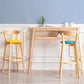 Scandinavian Rubberwood Milk Tea Shop Stool Matte Finish Upholstered Footrest Barstool Clearhalo 'Bar Furniture' 'Bar Stools' 'bar_stools' 'furn' 'furn_bar_stools' 'Furniture' 'furniture_bar_stools' 'Kitchen & Dining Furniture' 1200x1200_dd24dfdc-ab3c-42d7-8e78-c489cfba821c