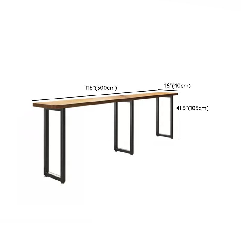 Modern Bar Table Set 1/7 Pieces Solid Wood Rectangle Bar table with Backless Stools Clearhalo 'Bar Furniture' 'furn' 'furn_home_bar_bar_sets' 'Furniture' 'Home Bars & Bar Sets' 'home_bar_bar_sets' 'Kitchen & Dining Furniture' 1200x1200_dd24edda-75c4-4071-b8ab-087791d40c1a