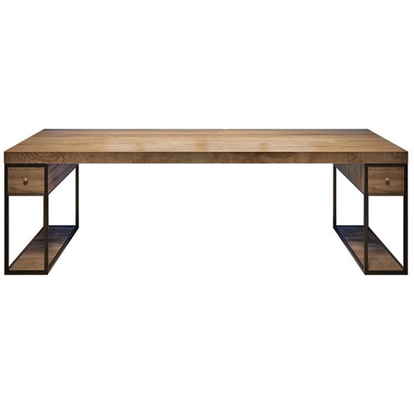 Modern Pine Writing Desk Rectangular Office Desk with Drawer Clearhalo 'furn' 'furn_office_desk' 'Furniture' 'Office Desks' 'Office Furniture' 'office_desk' 1200x1200_dd274e40-ff44-4249-8d69-cc7fa28f5417