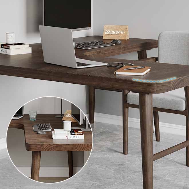 29.25 Inch H Contemporary Writing Desk L-Shape Solid Wood Office Desk Clearhalo 'furn' 'furn_office_desk' 'Furniture' 'Office Desks' 'Office Furniture' 'office_desk' 1200x1200_dd277d1e-5c42-47a6-b7b6-f3349fd4f44e