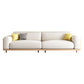Contemporary White Cushions Standard Square Arm Slipcovered Sofa