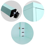 Modern Metal Bookcase Standard Closed Back Bookshelf for Home Office