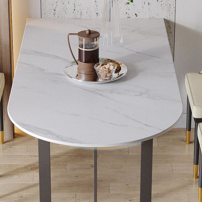 Sintered Stone Dining Table Modern Home Use Dining Table with Metal Base Clearhalo ' dining_table' 'Dining Tables & Seating' 'Dining Tables' 'furn' 'furn_dining_table' 'Furniture' 'furniture_dining_table' 'Kitchen & Dining Furniture' 'kitchen&dining_furn' 'kitchen' 'kitchen_dining_table' 1200x1200_dd29c63f-4fa0-4667-b803-53cbd78c500e