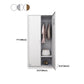 Contemporary Metal Wardrobe Freestanding Wardrobe Closet with Locks