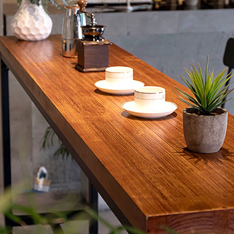 Industrial 1/2/4/7/9 Pieces Bar Table Set Rectangle Bar Table with High Wood Stools Clearhalo 'Bar Furniture' 'furn' 'furn_home_bar_bar_sets' 'Furniture' 'Home Bars & Bar Sets' 'home_bar_bar_sets' 'Kitchen & Dining Furniture' 1200x1200_dd2c985c-2b45-44aa-b8ad-db01491090bc