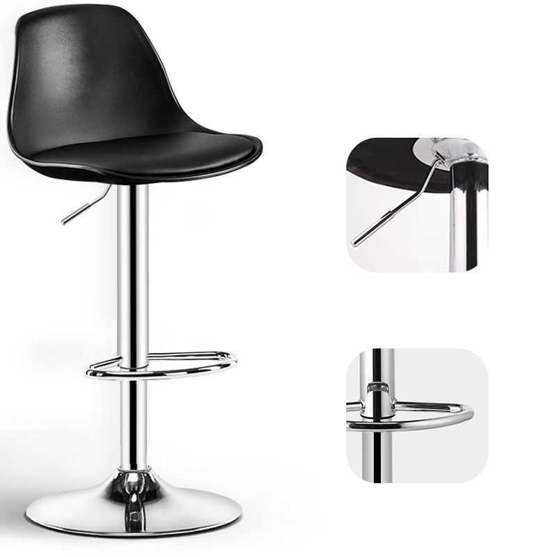 Industrial Style Bar Stool Metal Leg PP Seat Barstool with Upholstered for Counter Bar Clearhalo 'Bar Furniture' 'Bar Stools' 'bar_stools' 'furn' 'furn_bar_stools' 'furniture_bar_stools' 'Kitchen & Dining Furniture' 'kitchen&dining_furn' 'kitchen' 'kitchen_furn' Furniture' 1200x1200_dd2d2cea-f824-49a4-82c5-71167187fa02