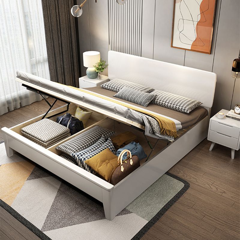 Scandinavian Wood Bed Frame Custom Gold Legs Standard Bed for Bedroom Clearhalo 'Bedroom Furniture' 'Beds' 'furn' 'furn_beds' 'Furniture' 1200x1200_dd2e347e-eb12-47ce-9c79-ba0d74561ed6