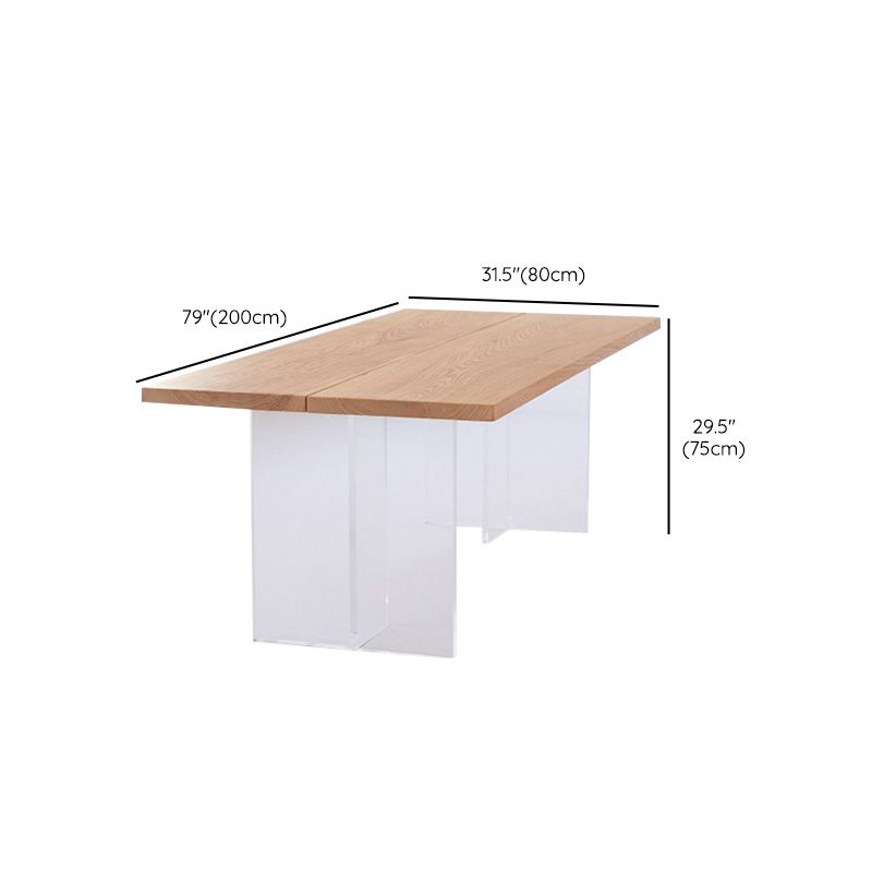 Simplicity Style Dinette Table Rectangle Solid Wood Dining Room Table in Brown Clearhalo 'Dining Tables & Seating' 'Dining Tables' 'dining_table' 'furn' 'furn_dining_table' 'Furniture' 'Kitchen & Dining Furniture' 1200x1200_dd300bb2-e6f4-4e27-ba92-a2b81c9d7757