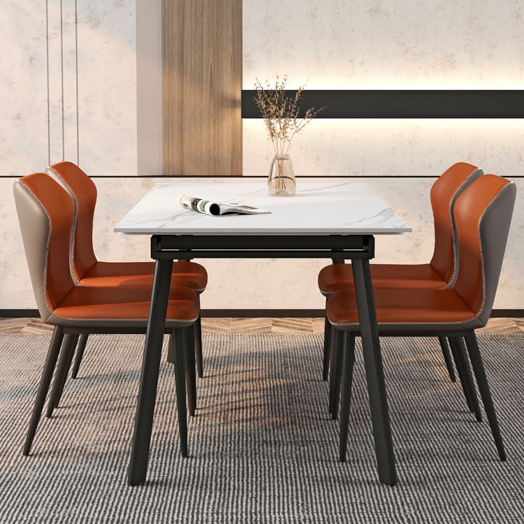 Contemporary Style Extendable Table Stone Rectangle Dining Table for Dining Room Clearhalo ' dining_table' 'Dining Tables & Seating' 'Dining Tables' 'furn' 'furn_dining_table' 'Furniture' 'furniture_dining_table' 'Kitchen & Dining Furniture' 'kitchen&dining_furn' 'kitchen' 'kitchen_dining_table' 1200x1200_dd30340e-7a92-4546-90b5-fc867fe4facc