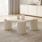 Contemporary Round Beige Coffee Table with 4 Legs Wooden Coffee Table Clearhalo 'Coffee & Accent Tables' 'Coffee Tables' 'coffee_tables' 'furn' 'furn_coffee_tables' 'Furniture' 'Living Room Furniture' 1200x1200_dd329c9a-3294-4eca-a886-2e6d9f9a447f