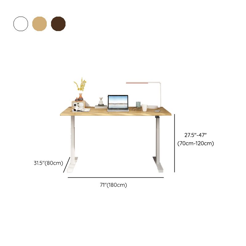 Modern Electric Lifting Computer Desk Bedroom Steel Legs Writing Desk Clearhalo 'furn' 'furn_office_desk' 'Furniture' 'Office Desks' 'Office Furniture' 'office_desk' 1200x1200_dd333f28-fe4c-4430-a75e-92c82e08679e