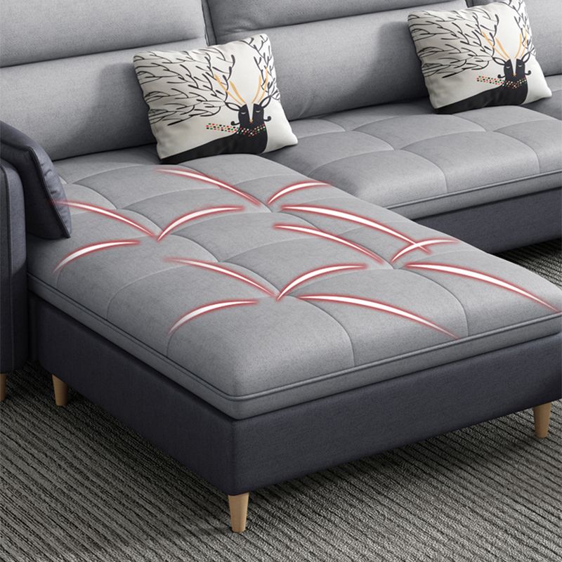 79.92"D x 56.3"W x 33.46"H 3-Seat Cushion Back Tufted Sectional with Storage Clearhalo 'furn' 'furn_sectionals' 'Furniture' 'furniture_sectionals' 'kitchen' 'kitchen_sectionals' 'Living Room Furniture' 'Sectionals' 1200x1200_dd33962a-3e82-4789-ae9a-3a31478016fa