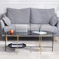 Modernism Elliptical Glass Top Coffee Cocktail Table with Shelf Clearhalo 'Coffee & Accent Tables' 'Coffee Tables' 'coffee_tables' 'furn' 'furn_coffee_tables' 'Furniture' 'Living Room Furniture' 1200x1200_dd349d3a-84c9-4850-a66e-73b3ee0526f0
