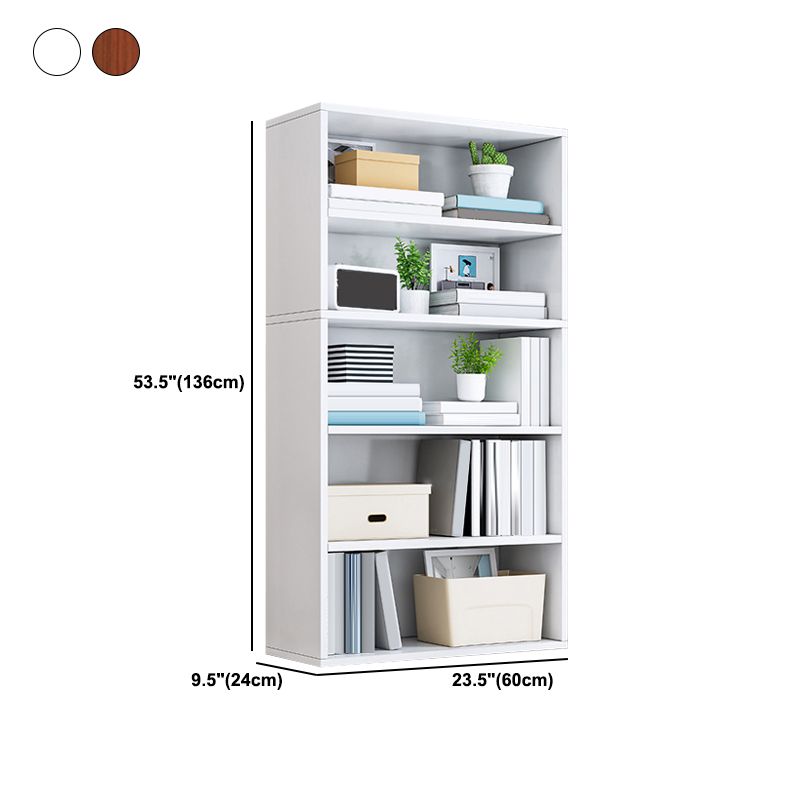 Libreria moderna in legno ingegnerizzato libreria verticale standard in bruncio