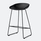 Nordic Style Plastic Bar Stools Footrest Indoor Counter Stool with Metal Legs