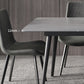 Industrial Rectangle Dining Site Table Black Tripod Base Dining Table with Stone Top