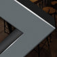 Industrial Bar Dining Table Rectangle Bar Solid Wood Table in Brown