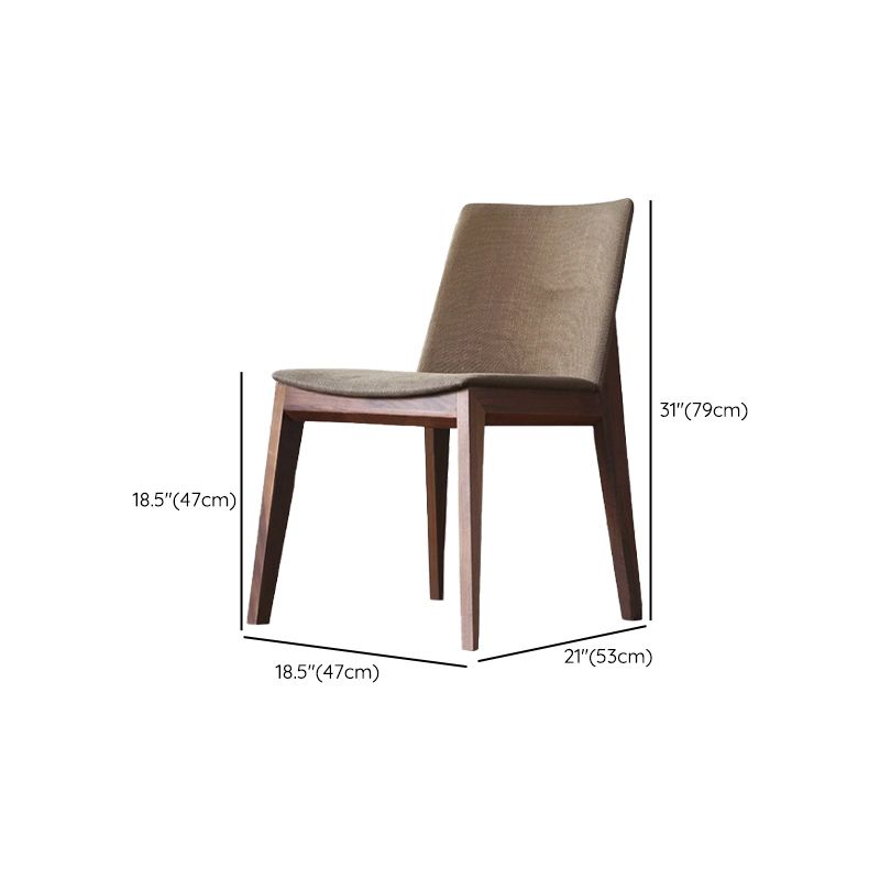 Wood Kitchen Armless Dining Chairs Contemporary Parsons Chairs Clearhalo 'Dining Chairs' 'Dining Tables & Seating' 'dining_chair' 'furn' 'furn_dining_chair' 'Furniture' 'Kitchen & Dining Furniture' 1200x1200_dd3945ba-f562-4609-9c05-577fc2acbb4c