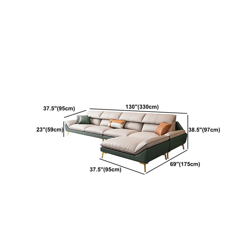 38.18" Tall Faux leather Contemporary Sectional Stain-Resistant Sectional Clearhalo 'furn' 'furn_sectionals' 'Furniture' 'Living Room Furniture' 'Sectionals' 1200x1200_dd39bbaf-e488-4bd5-a639-6348771cc0e0