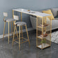 Glam Marble 1/2/3 Pieces Counter Height Set Rectangle Indoor Counter Set with Storage Clearhalo 'Bar Furniture' 'furn' 'furn_home_bar_bar_sets' 'Furniture' 'Home Bars & Bar Sets' 'home_bar_bar_sets' 'Kitchen & Dining Furniture' 1200x1200_dd3a3bc9-8c28-4535-a682-067fffa86355