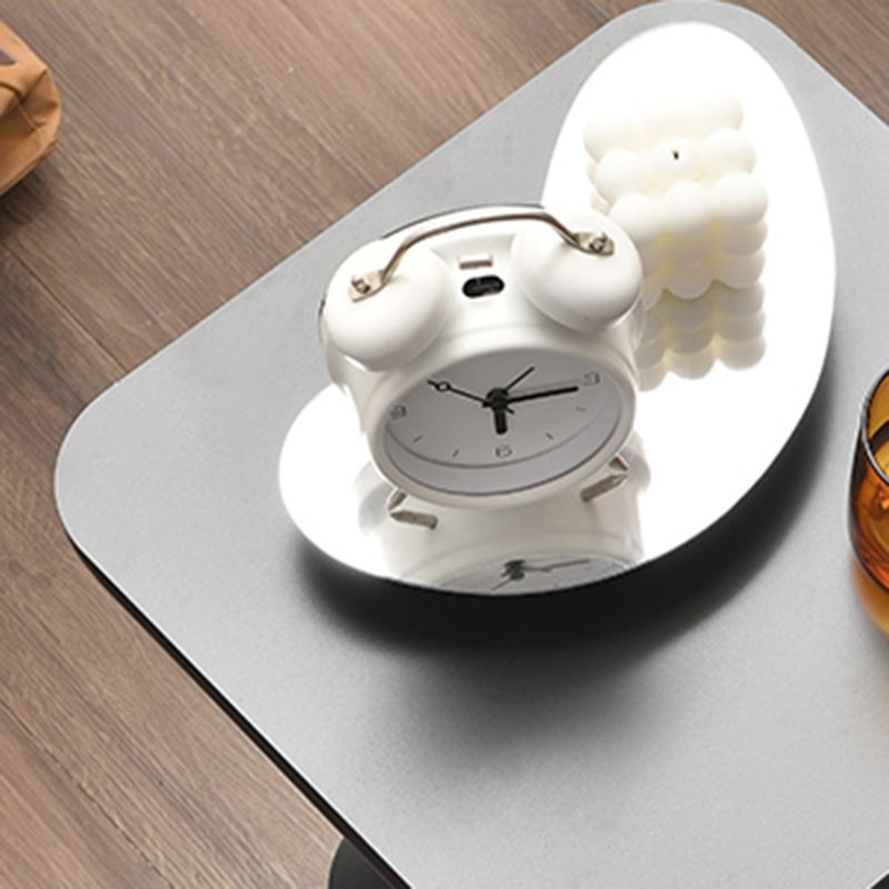 Modernistic Sled Base Side Table Rectangular Metal Top End Table with Shelf Clearhalo 'Coffee & Accent Tables' 'End & Side Tables' 'end_side_tables' 'furn' 'furn_end_side_tables' 'Furniture' 'Living Room Furniture' 1200x1200_dd3bc549-65d4-4469-8875-1f00c80d5ed5