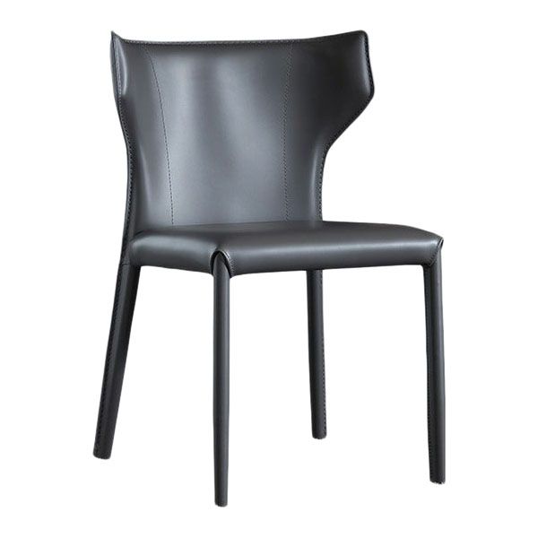 Contemporary Leather Dining Chair Wingback Side Chair in Matte Finish Clearhalo 'Dining Chairs' 'Dining Tables & Seating' 'dining_chair' 'furn' 'furn_dining_chair' 'Furniture' 'Kitchen & Dining Furniture' 1200x1200_dd3c5dbe-2e96-4d84-8b3b-66544f08940a