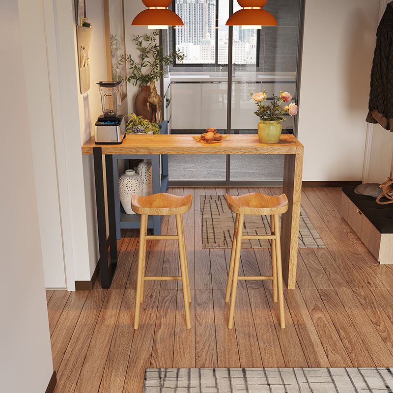 Indoor Contemporary Bar Dining Table Rectangle Shape Pine Wood Bar Table Clearhalo 'Bar Furniture' 'Bar Tables' 'bar_tables' 'furn' 'furn_bar_tables' 'Furniture' 'Kitchen & Dining Furniture' 1200x1200_dd3d6fcf-7f35-4ab1-9f13-2b63aacafce0